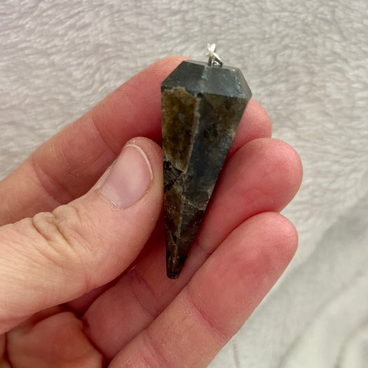 Labradorite Pendulum (Approx. 1 1/2”-1 3/4”) 0949