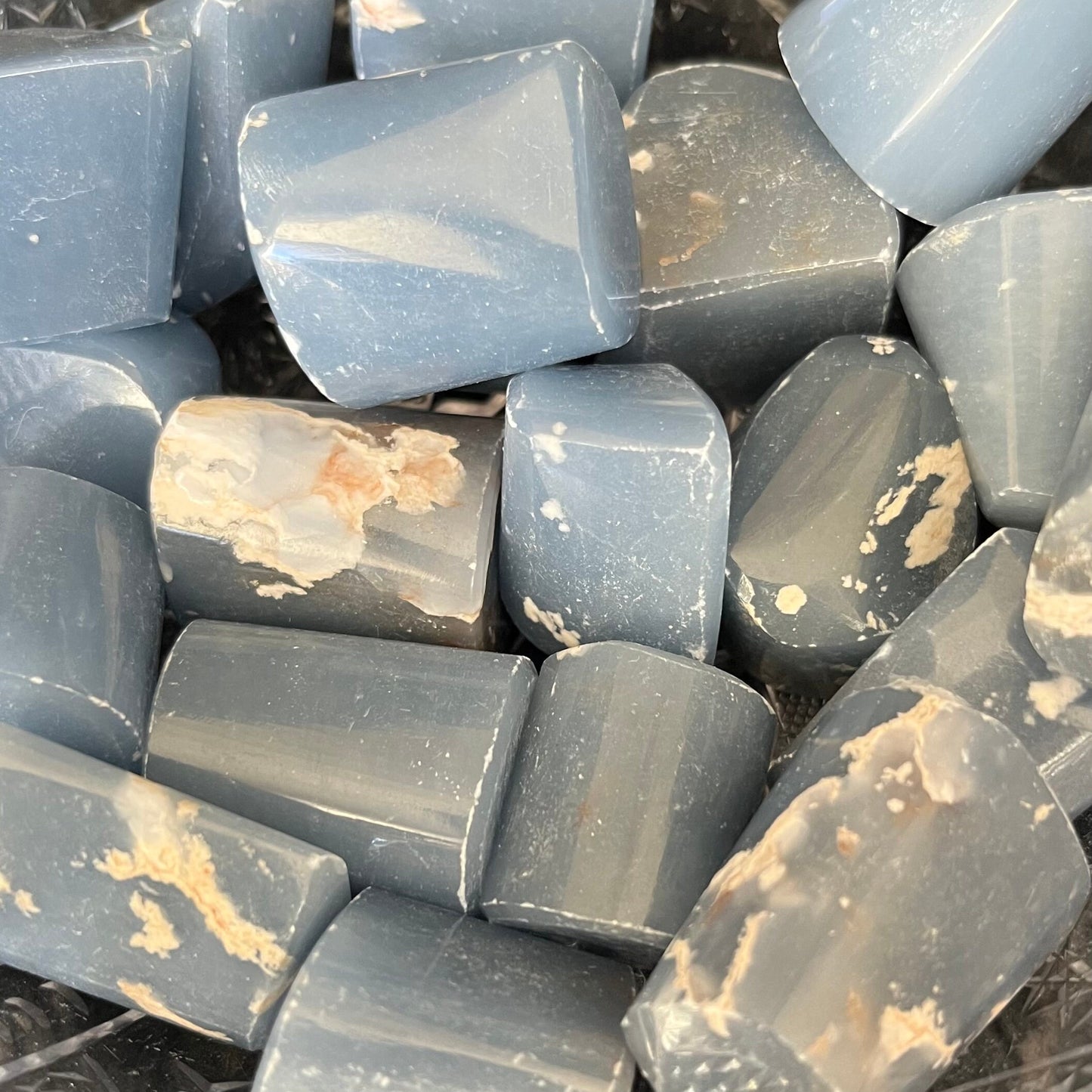 Angelite Tumbled Stone (Approx. 3/4”- 1”) BIN-1276