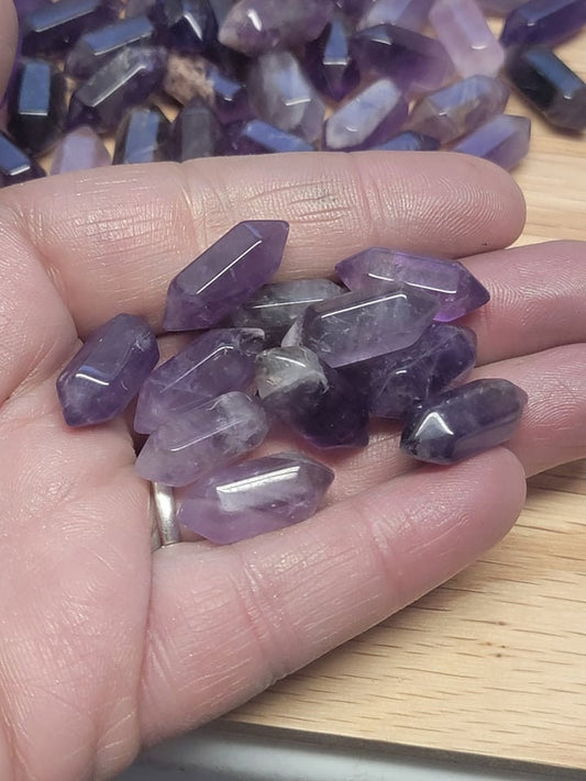 Amethyst Crystal, Small double terminated Crystal Point T-0019