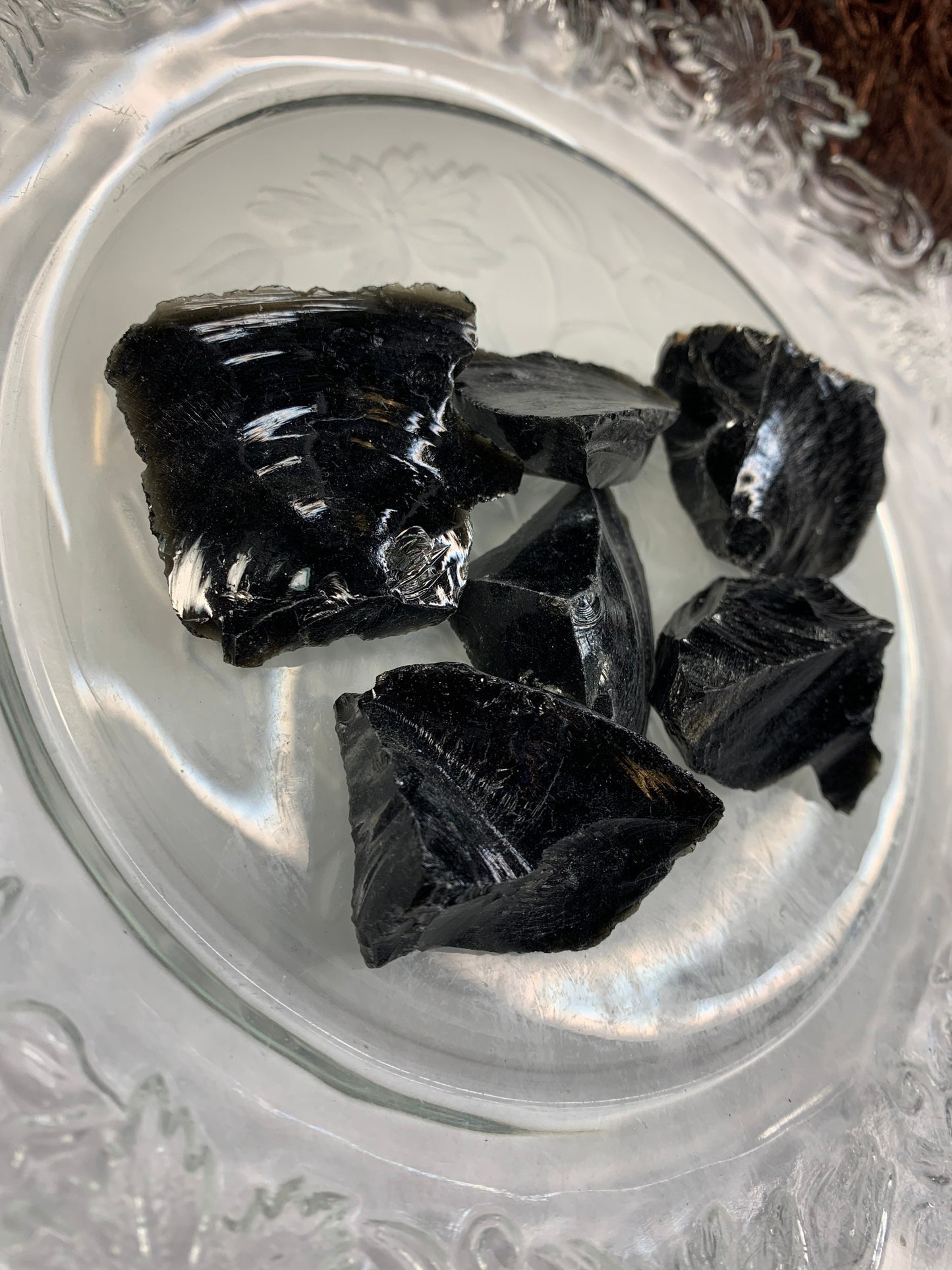 Obsidian Raw Stone, (Approx. 1 3/4" - 2 3/4") Found in Utah, Natural Volcanic Glass 1281