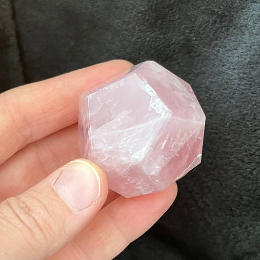 Rose Quartz Dodecahedron (Approx. 45-50mm) 1498