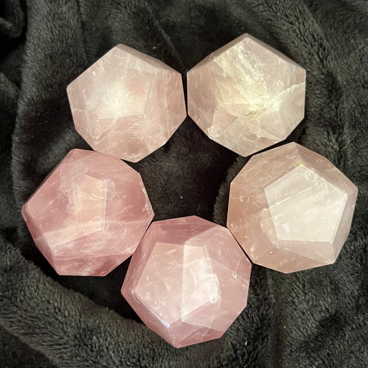 Rose Quartz Dodecahedron (Approx. 45-50mm) 1498