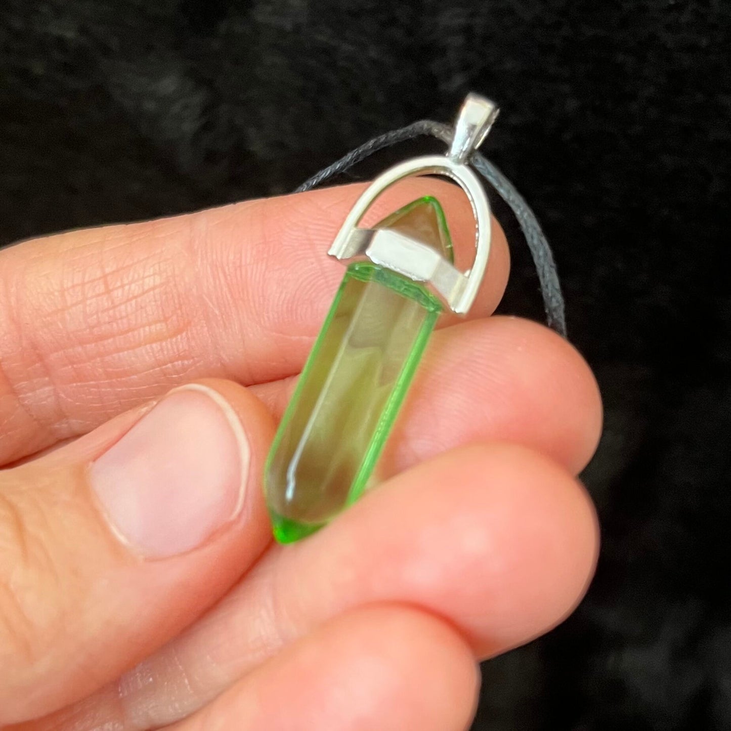 Green Quartz Point Necklace NCK-2690