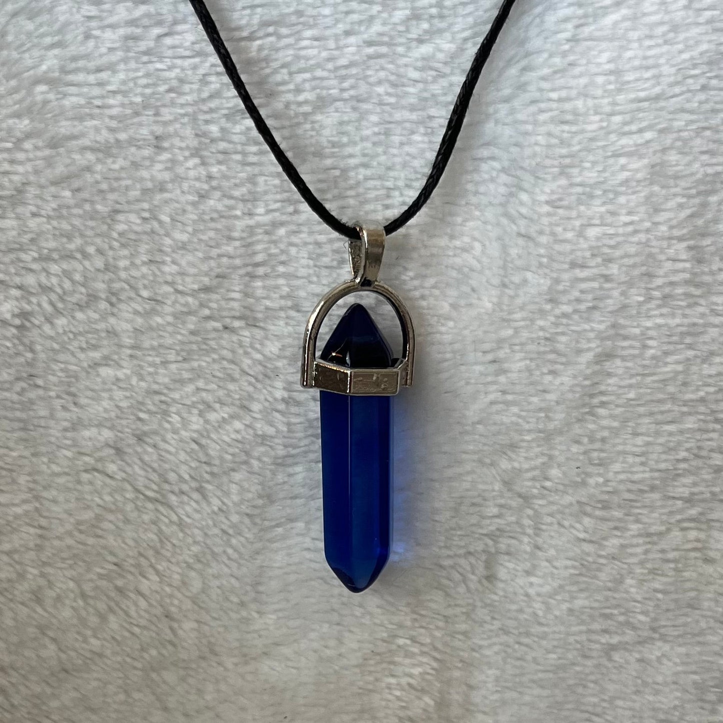 Royal Blue Quartz Point Necklace NCK-2696