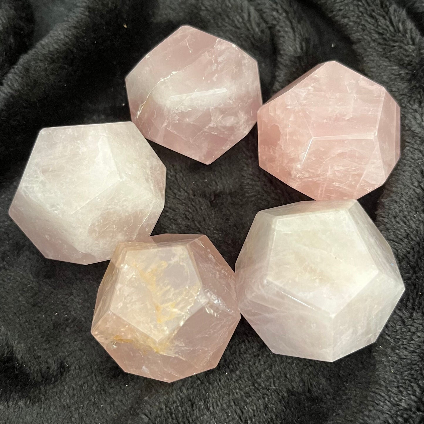 Rose Quartz Dodecahedron (Approx. 35-40mm) 1500