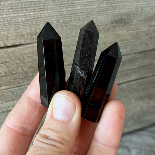 Black Obsidian Obelisk (Approx. 1 3/4”-2") 0885