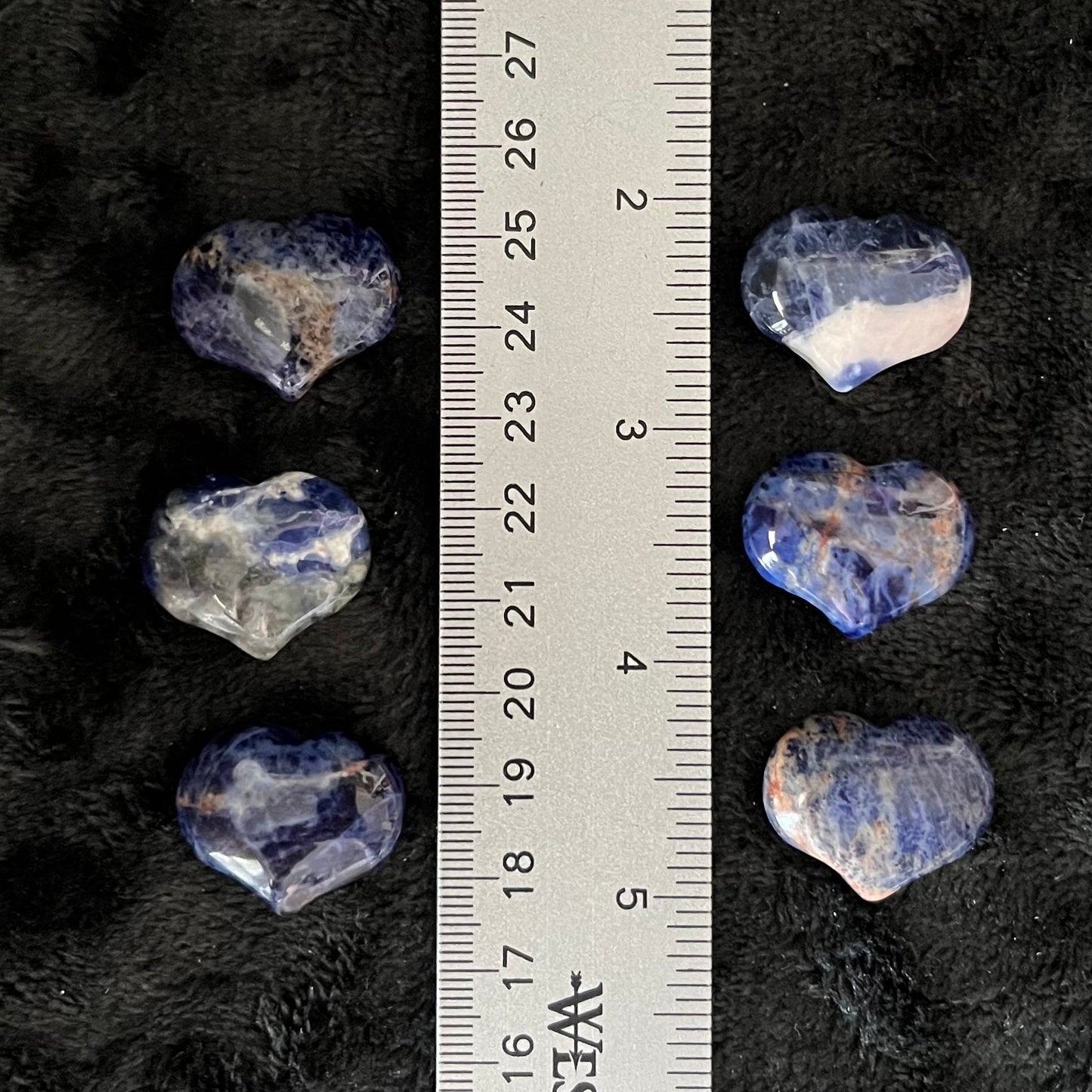 Sodalite Puffy Heart (Approx. 3/4”x1”) 0531-D