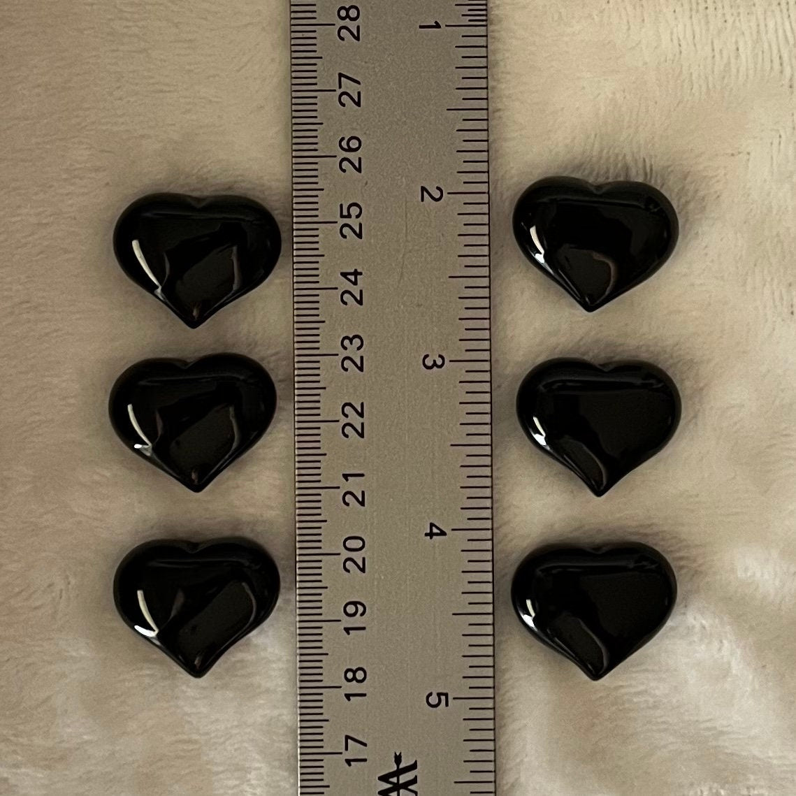 Black Obsidian Puffy Heart (Approx. 3/4”x1”) 0536-B