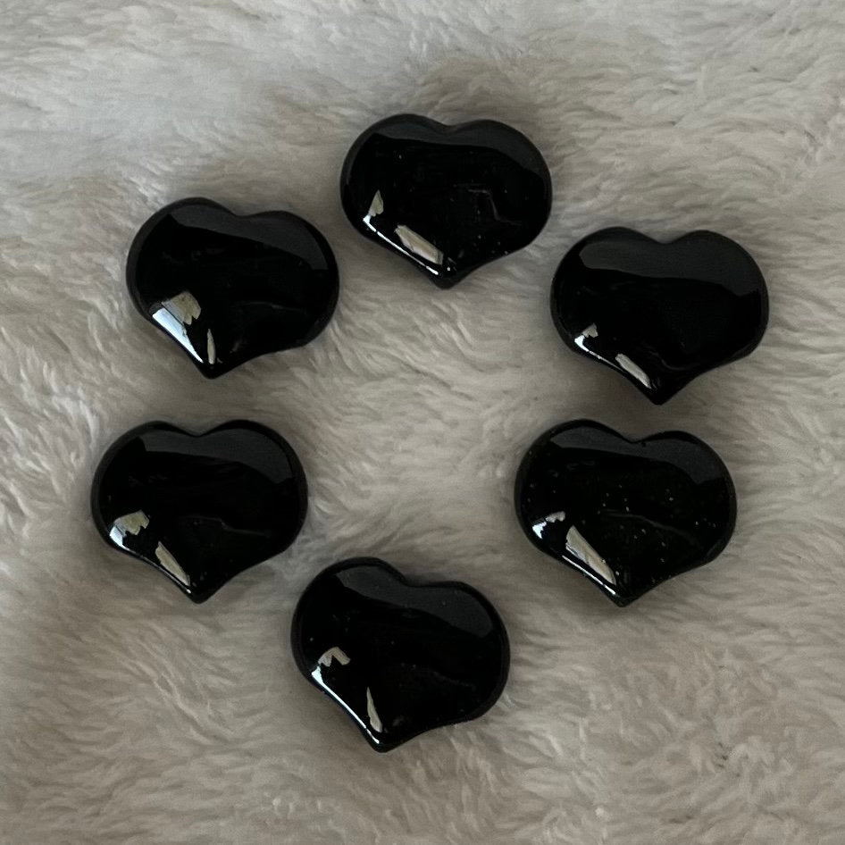 Green Goldstone Puffy Heart (Approx. 3/4”x1”) 0536-C