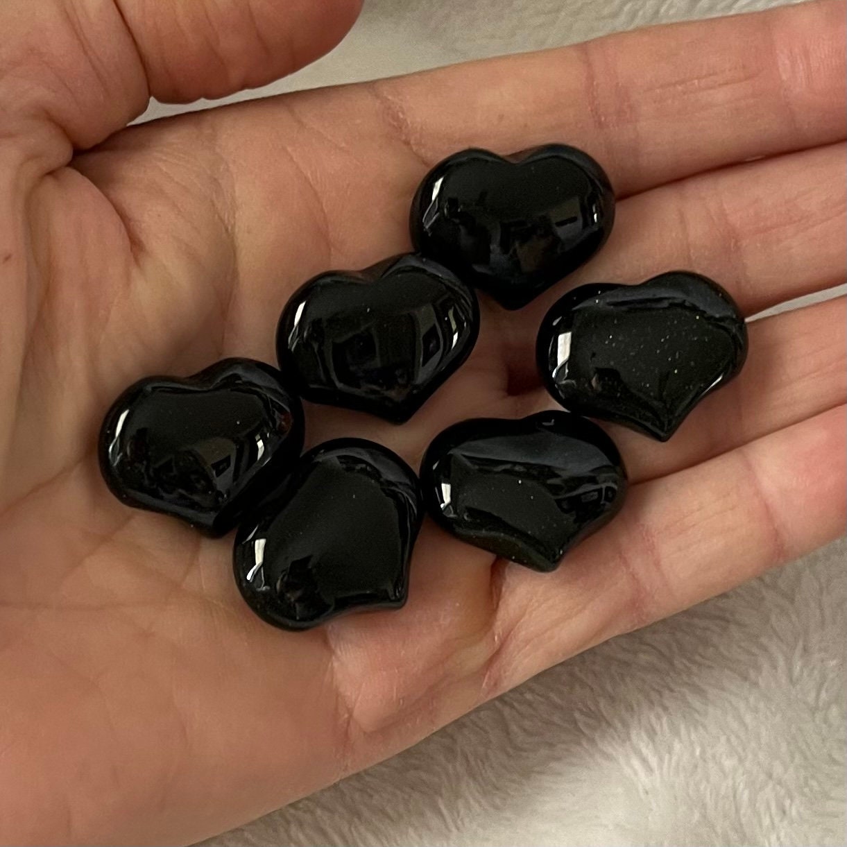 Green Goldstone Puffy Heart (Approx. 3/4”x1”) 0536-C