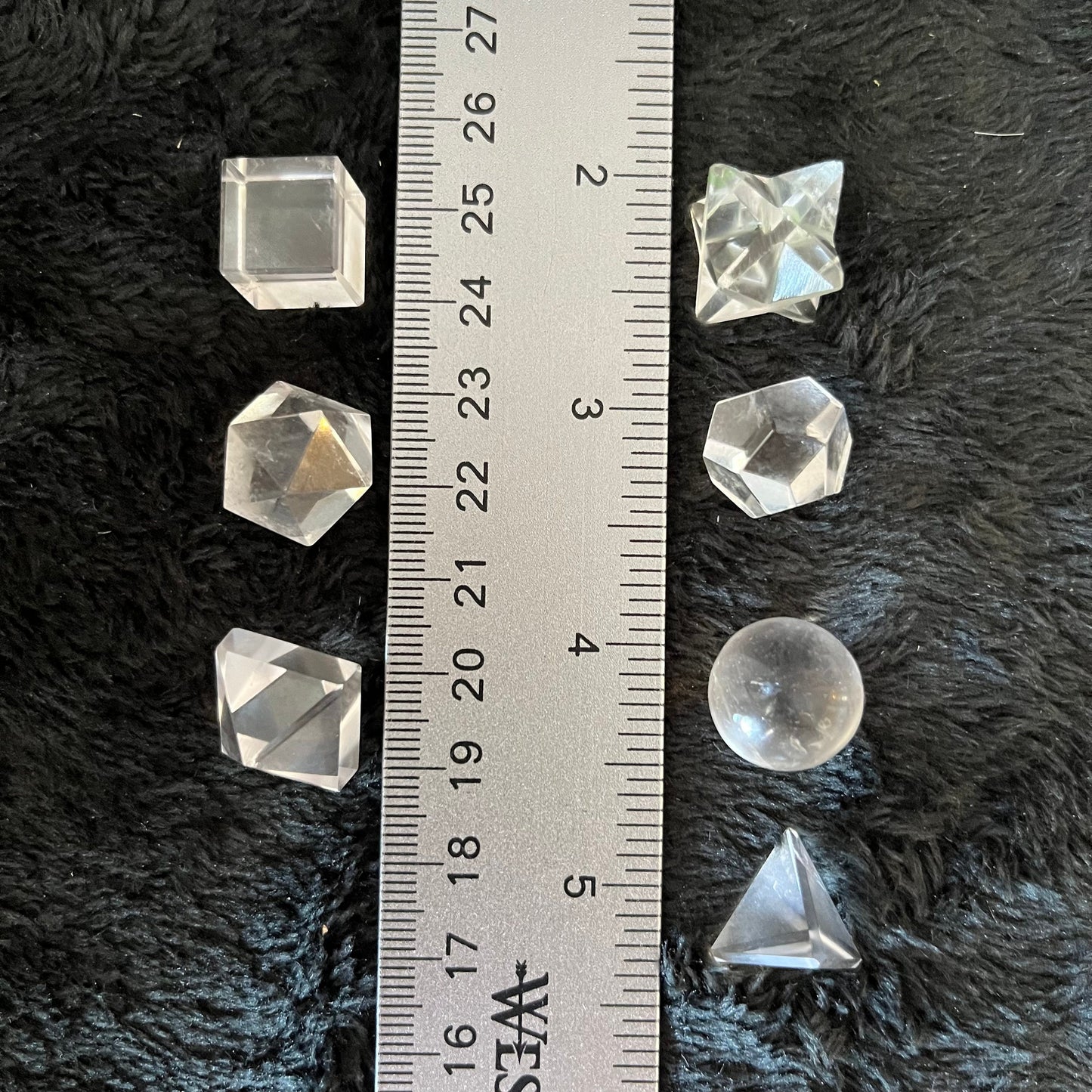Clear Quartz 7-piece Sacred Geometry Kit E-0009
