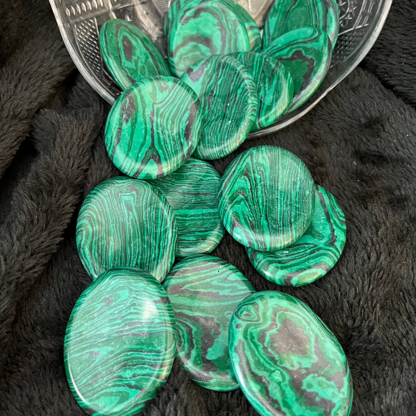 Malachite (Synthetic) Worry Stone (Approx 1/3/8" x 1 3/4") 1404