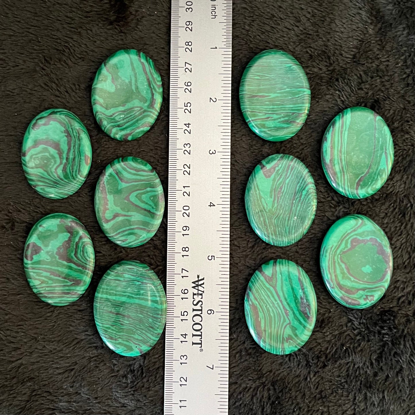 Malachite (Synthetic) Worry Stone (Approx 1/3/8" x 1 3/4") 1404
