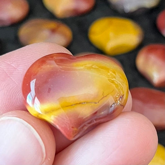 Mookaite Jasper Puffy Heart  (Approx. 3/4”-1”) 0541-C