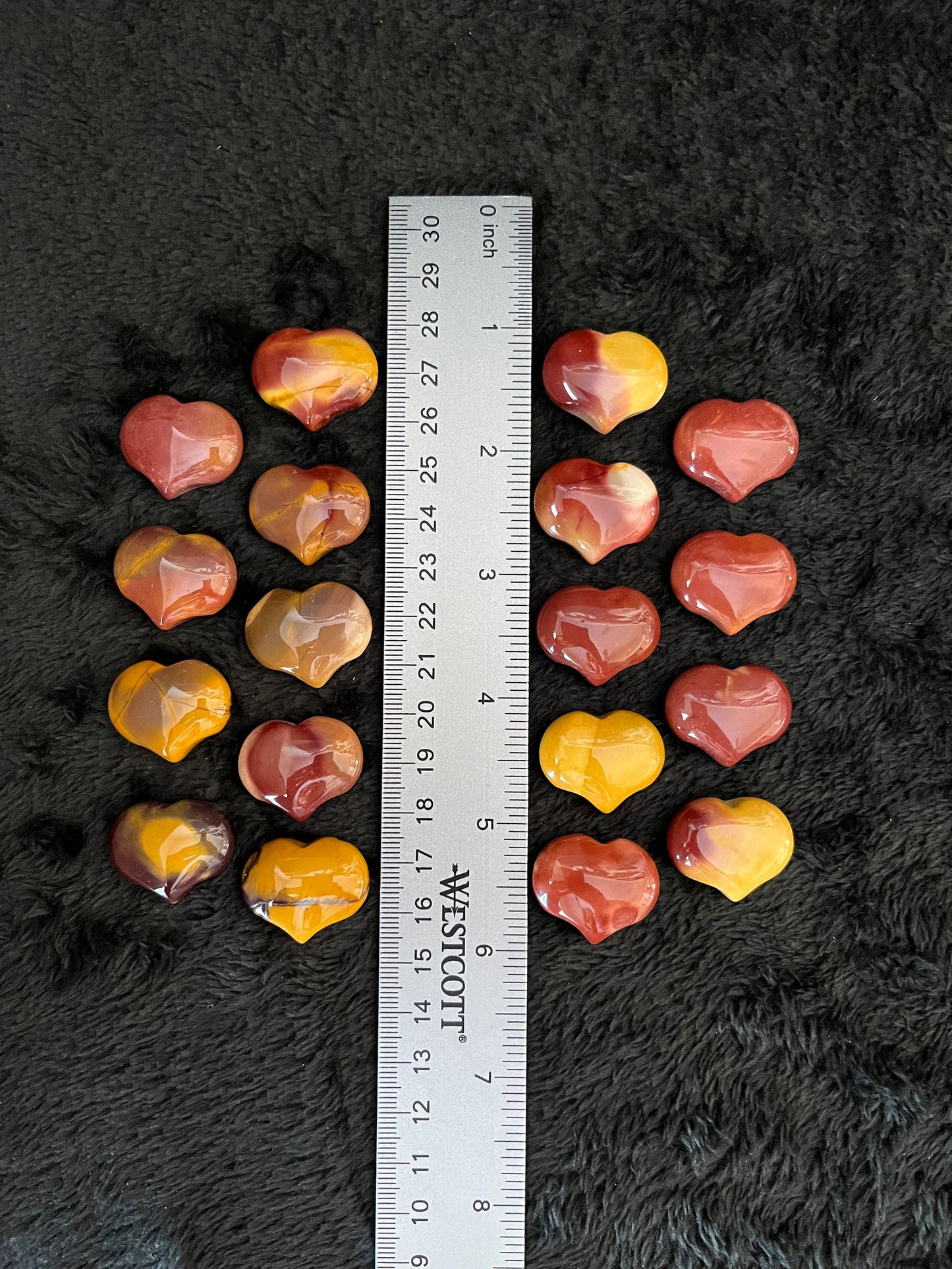 Mookaite Jasper Puffy Heart  (Approx. 3/4”-1”) 0541-C