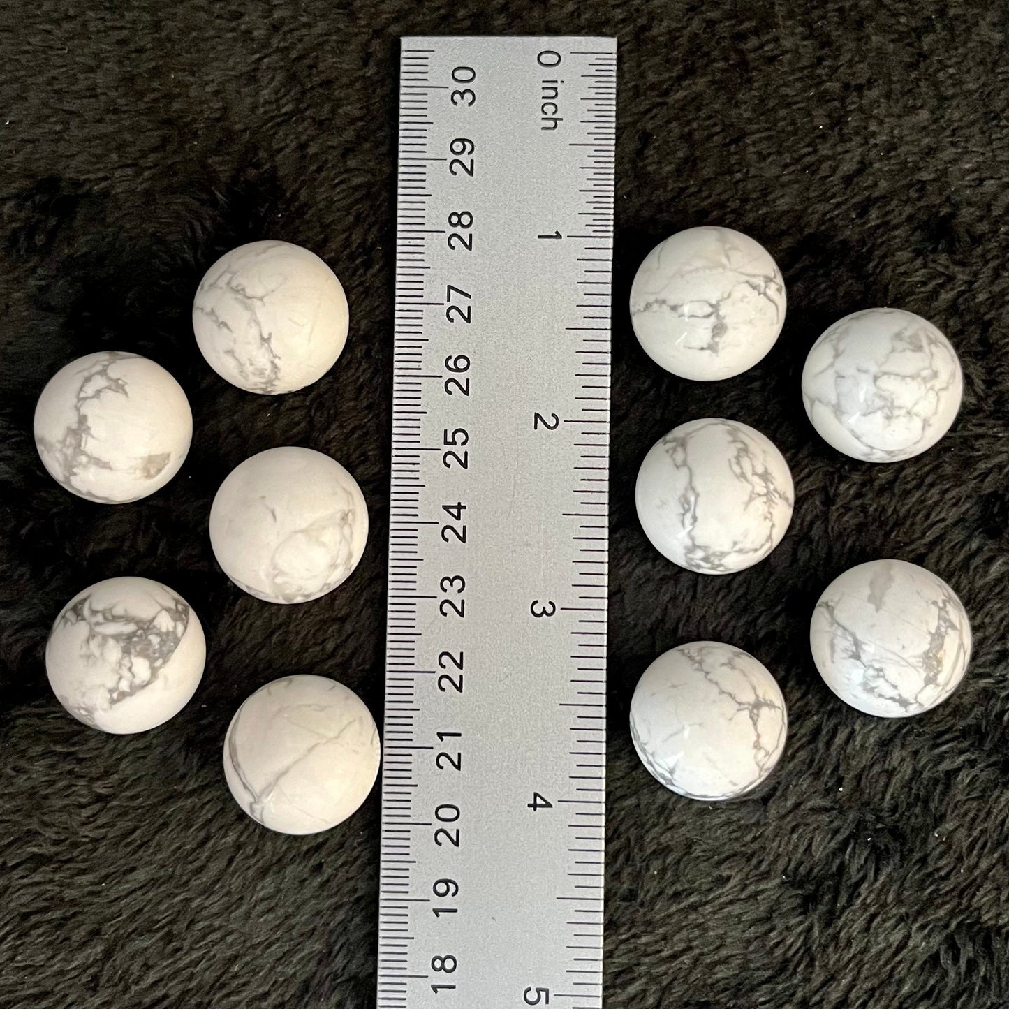 White Howlite Sphere (Approx. 3/4”) 0247