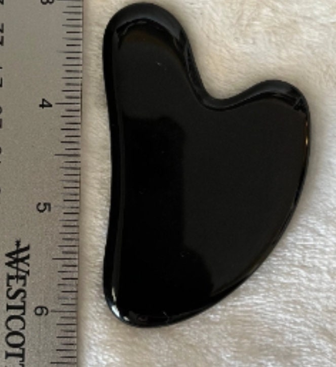 Black Obsidian Gua Sha Stone, Madsage Stone 1020