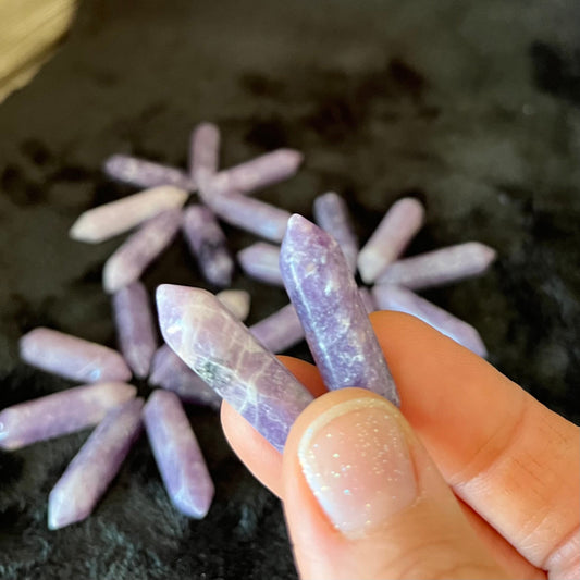 Lepidolite Double Point (Approx. 1 1/8”) T-0030