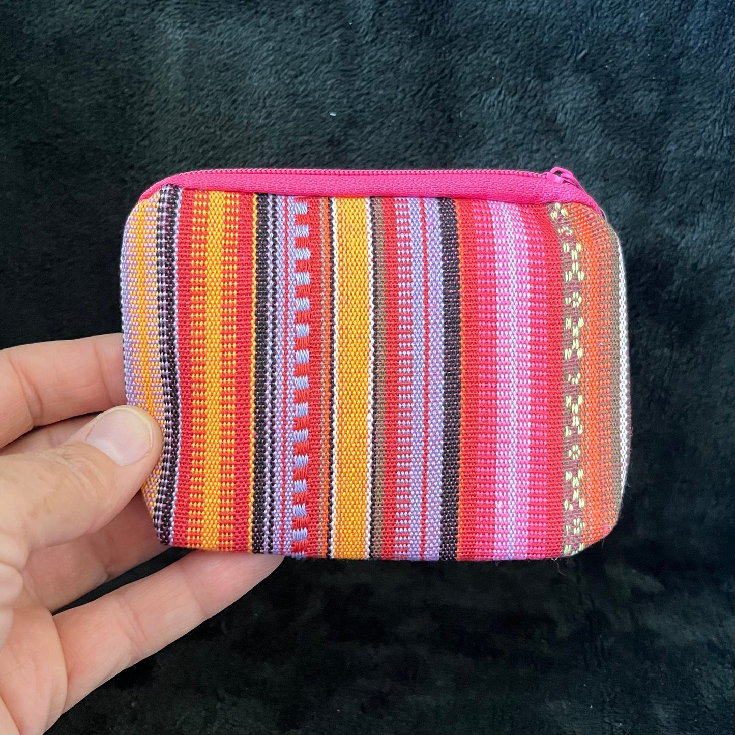 Coin Purse, Bright Pink and Spring Tones (Approx. 9X12cm) BAG-0071