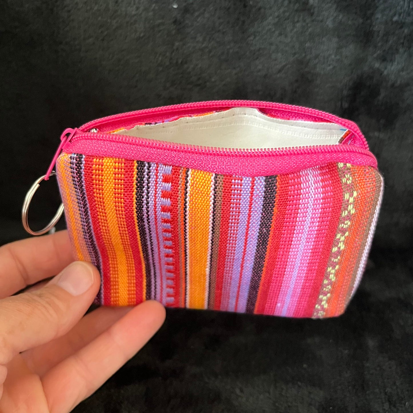 Coin Purse, Bright Pink and Spring Tones (Approx. 9X12cm) BAG-0071