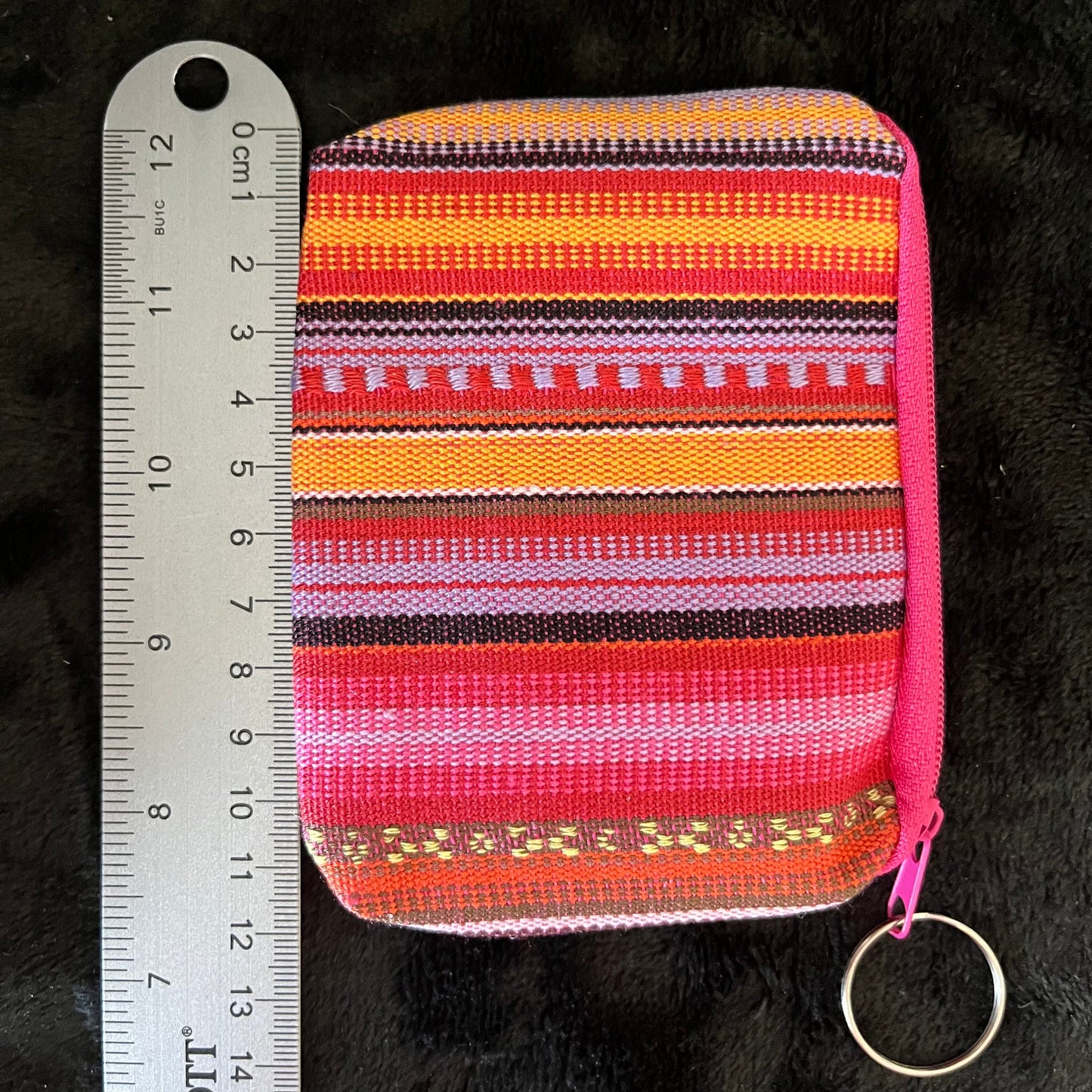 Coin Purse, Bright Pink and Spring Tones (Approx. 9X12cm) BAG-0071