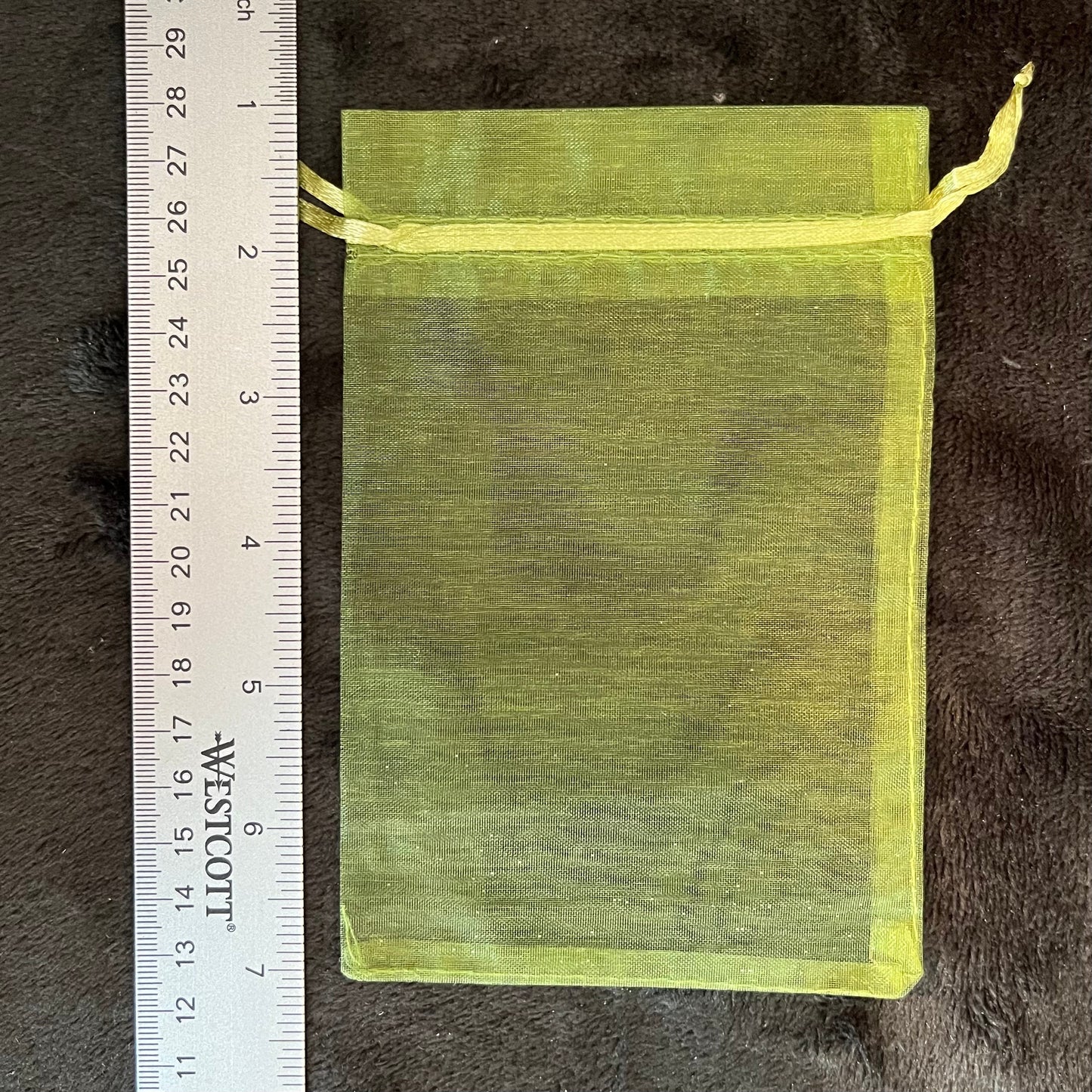 Moss Green Organza Bag (Approx. 4” x 6") BAG-0102