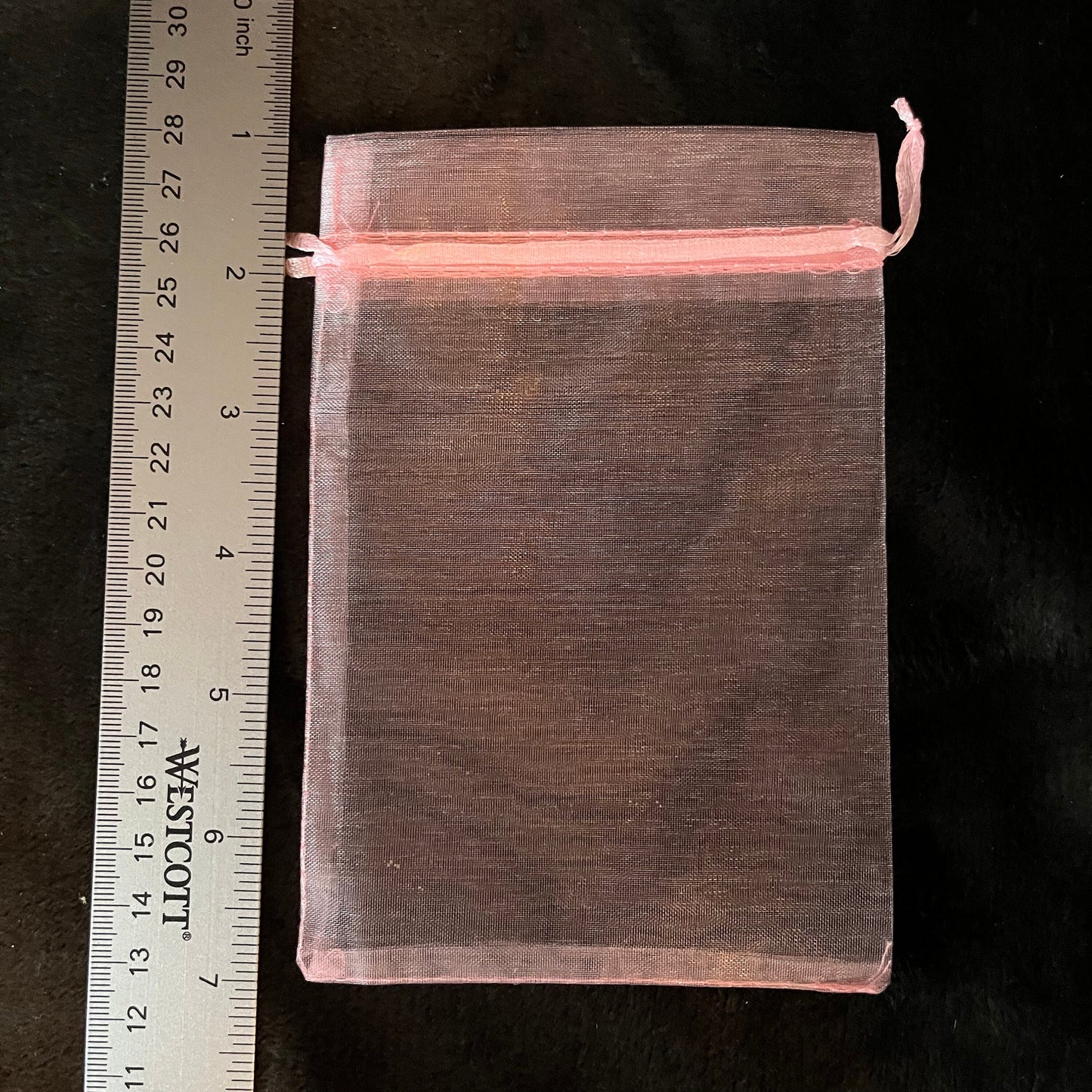 Coral Pink Organza Bag (Approx. 4” x 6") BAG-0166