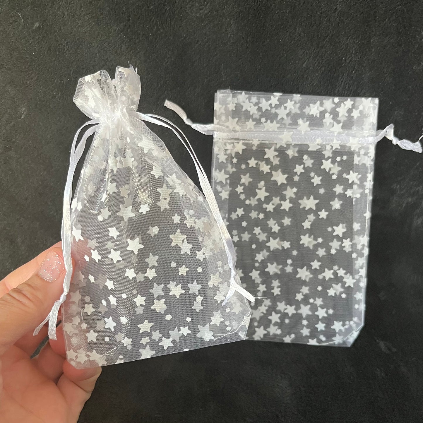 White Star Organza Bag (Approx. 3 1/2” X 6”) BAG-0168