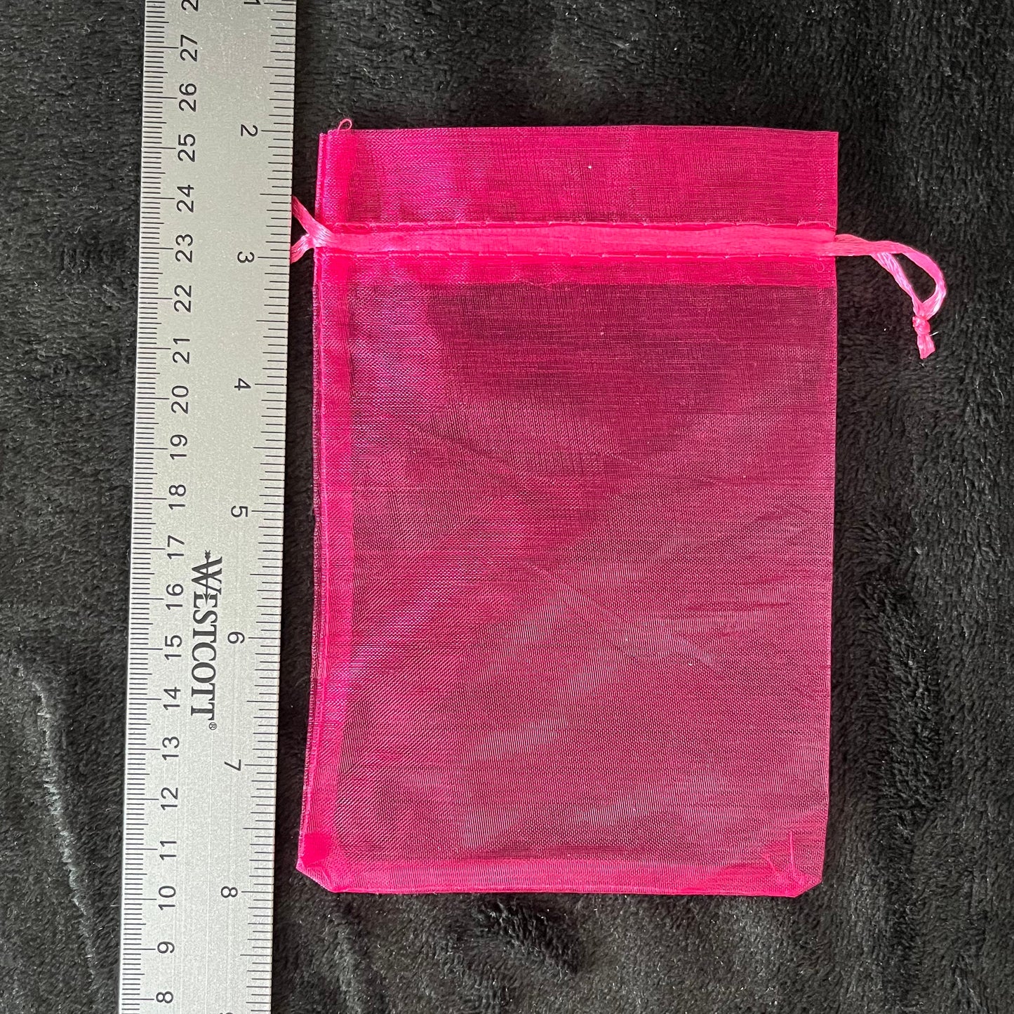 Hot Pink Organza Bag (Approx. 4” x 6") BAG-0169