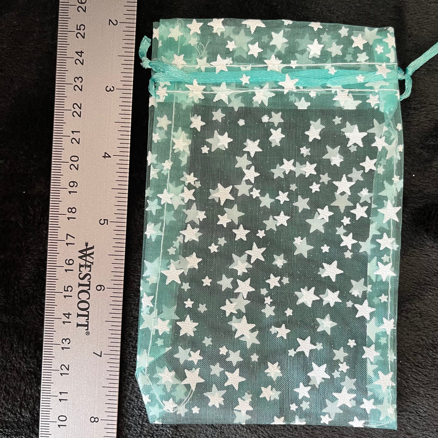 Sea Blue Star Organza Bag (Approx. 4” X 6”) BAG-0170