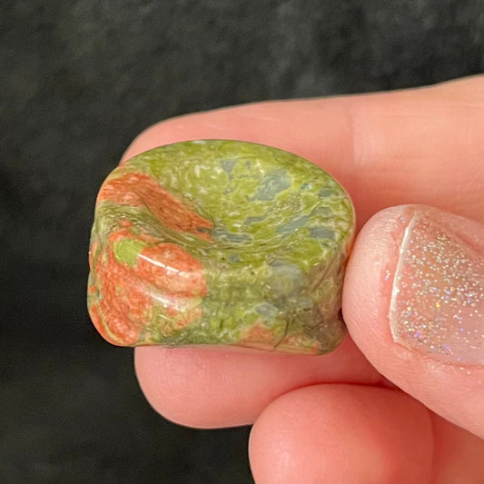 Unakite Jasper Sphere Stand (Approx 1”) 1689