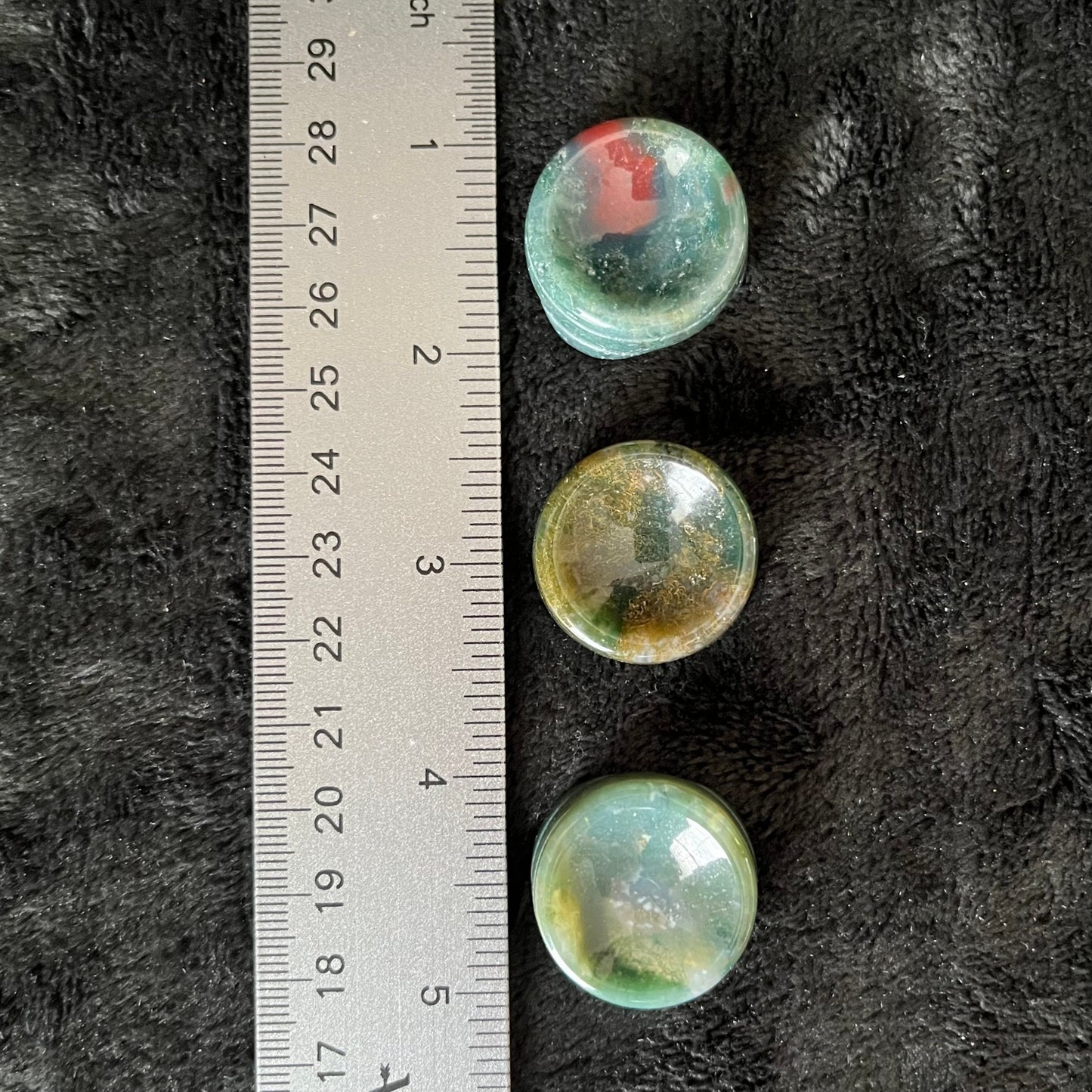 Moss Agate Sphere Stand (Approx 1”) 1694