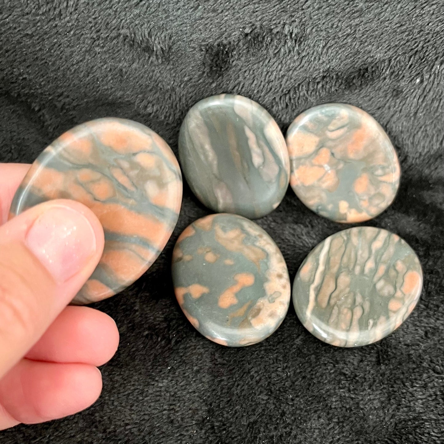 Snake Skin Jasper Worry Stone (Approx. 1 3/8" x 1 3/4")  1412