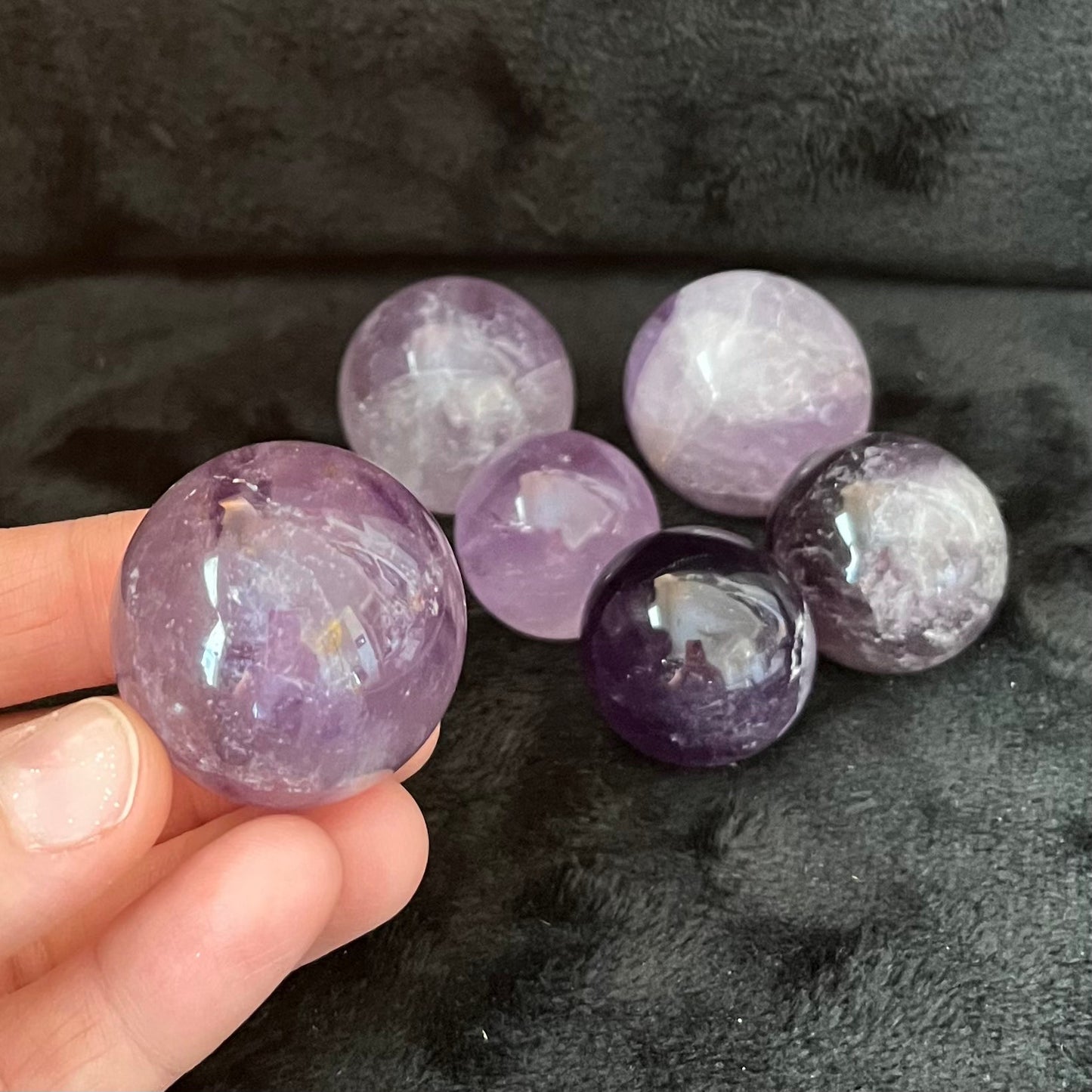 Amethyst Spheres, 1 Pound Lot (Approx. 30-50mm) WB-0021