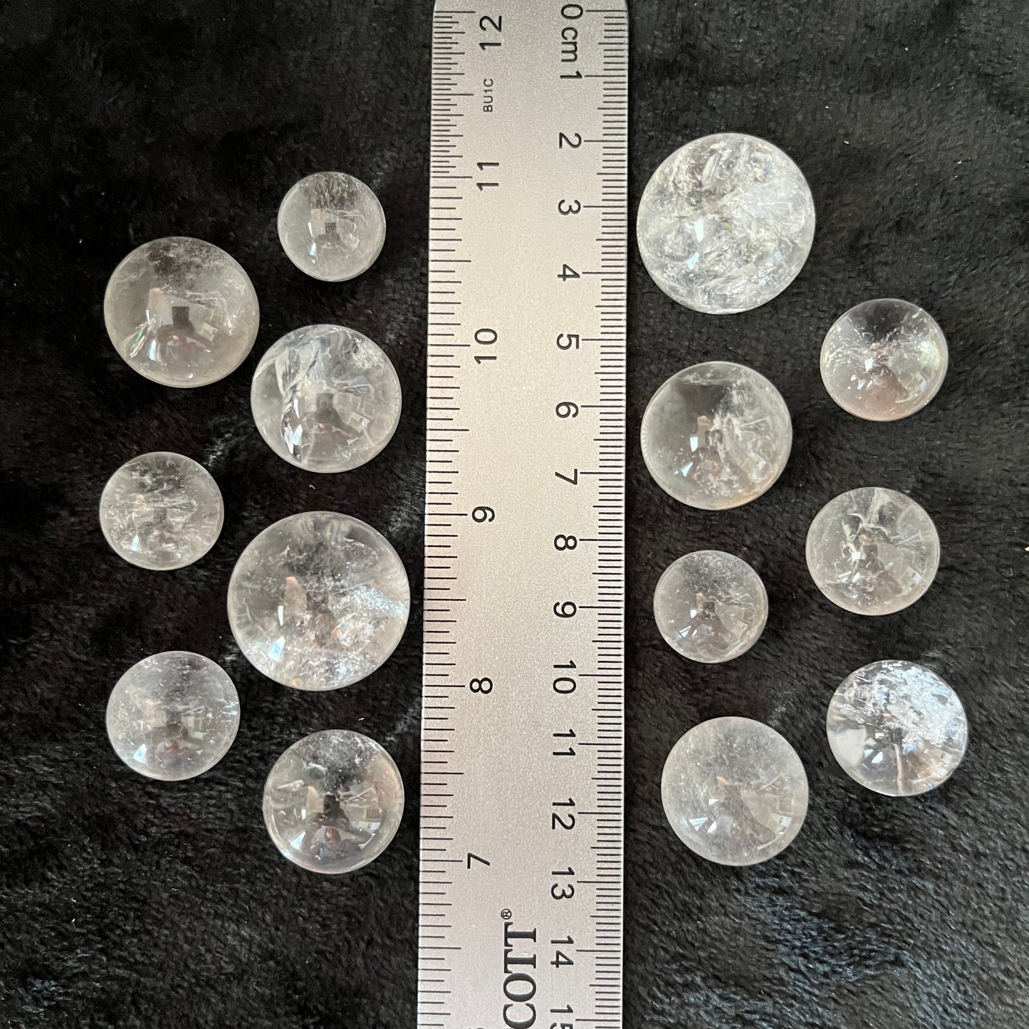 Clear Quartz Spheres, 1 Pound Lot (Approx. 15-35mm) WB-0008