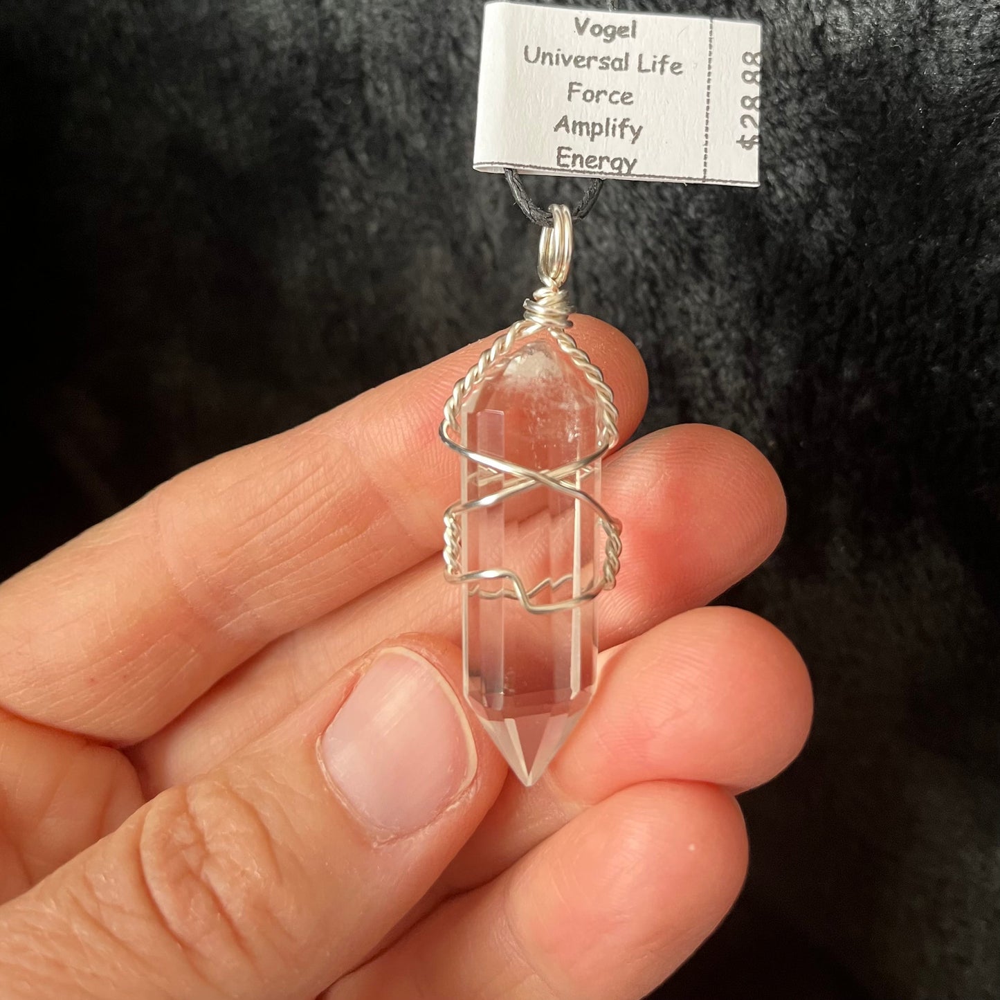 Clear Quartz Vogel Wire Wrapped Necklace WN-0113