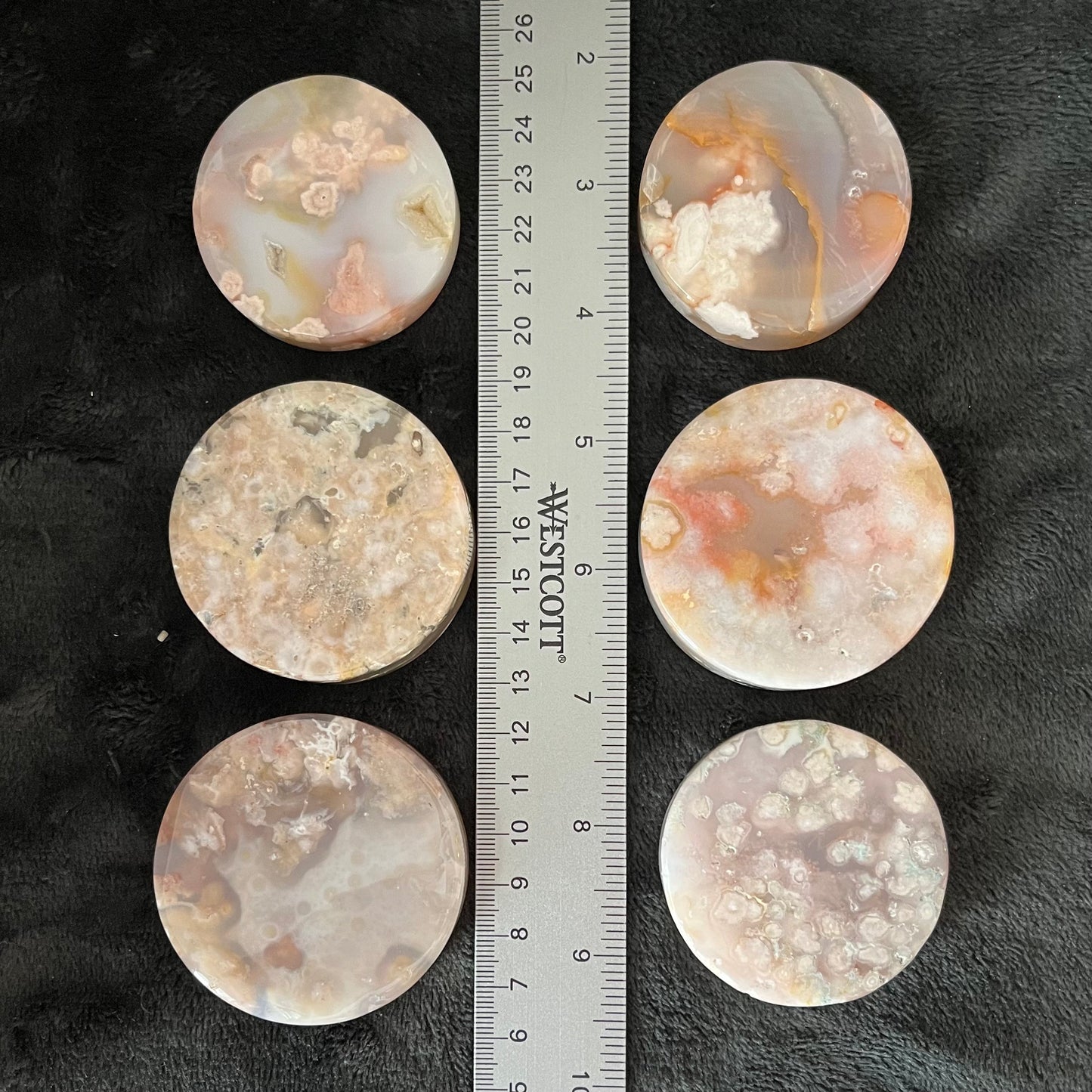 Flower Agate Disk, 1 Pound,  WF-0008