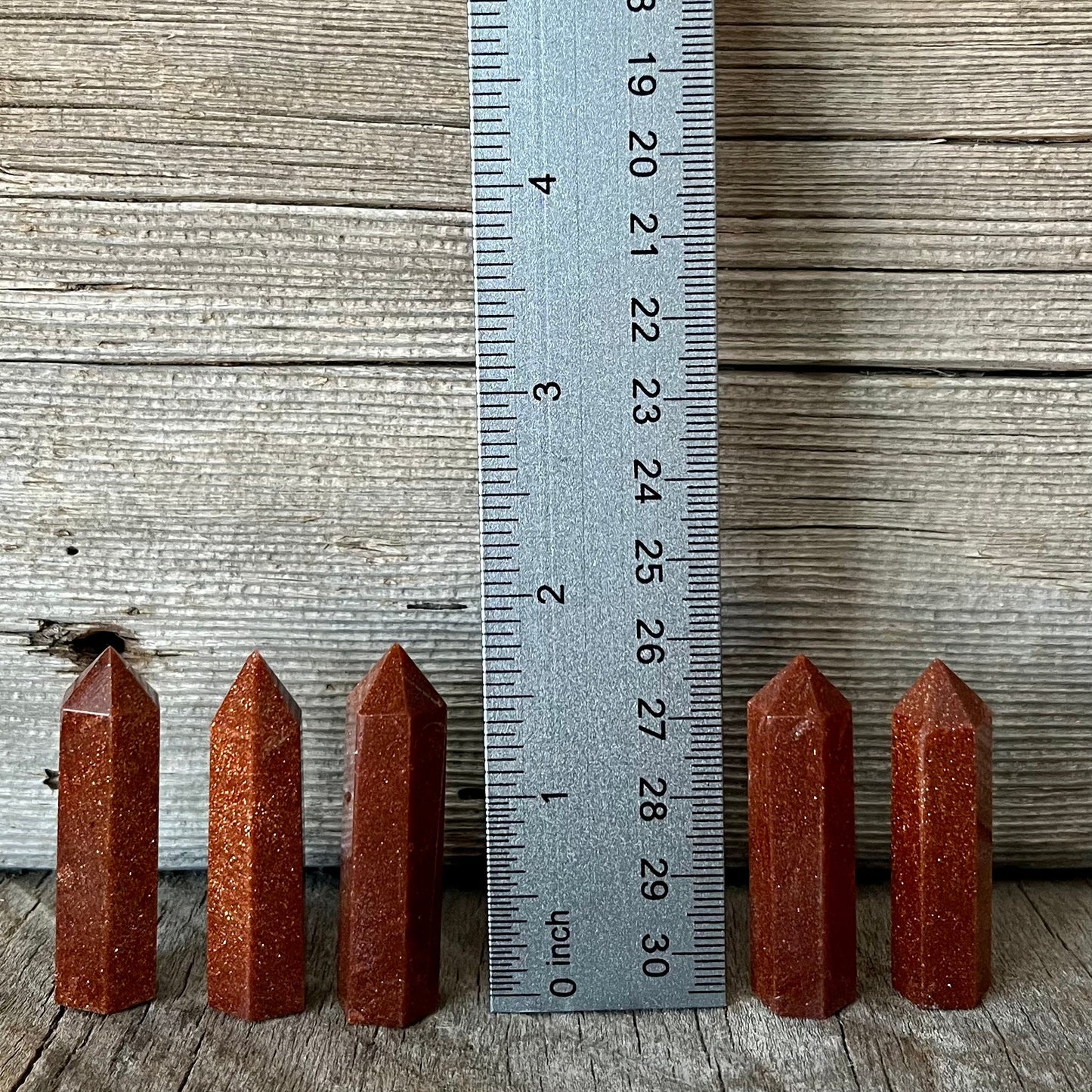 Goldstone Small Obelisk, Package of 5 (Approx. 1 3/4”) WO-0020