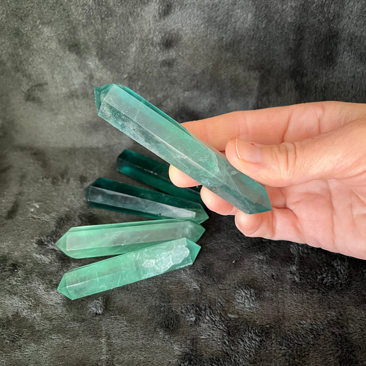 Green Fluorite Double Terminated Wand, 1 Pound WD-0001