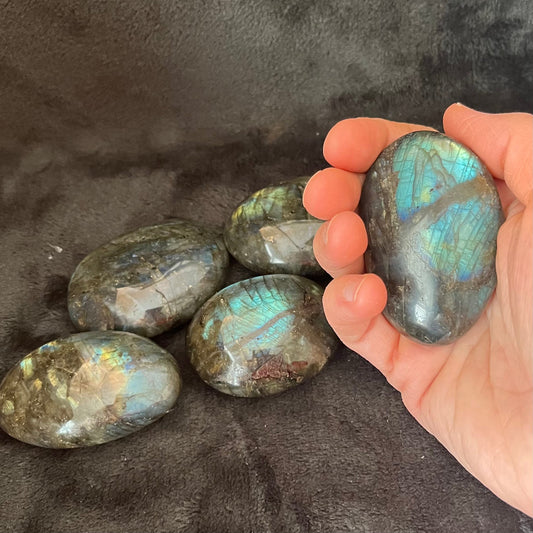 Labradorite Palm Stone, 1 Pound WW-0005