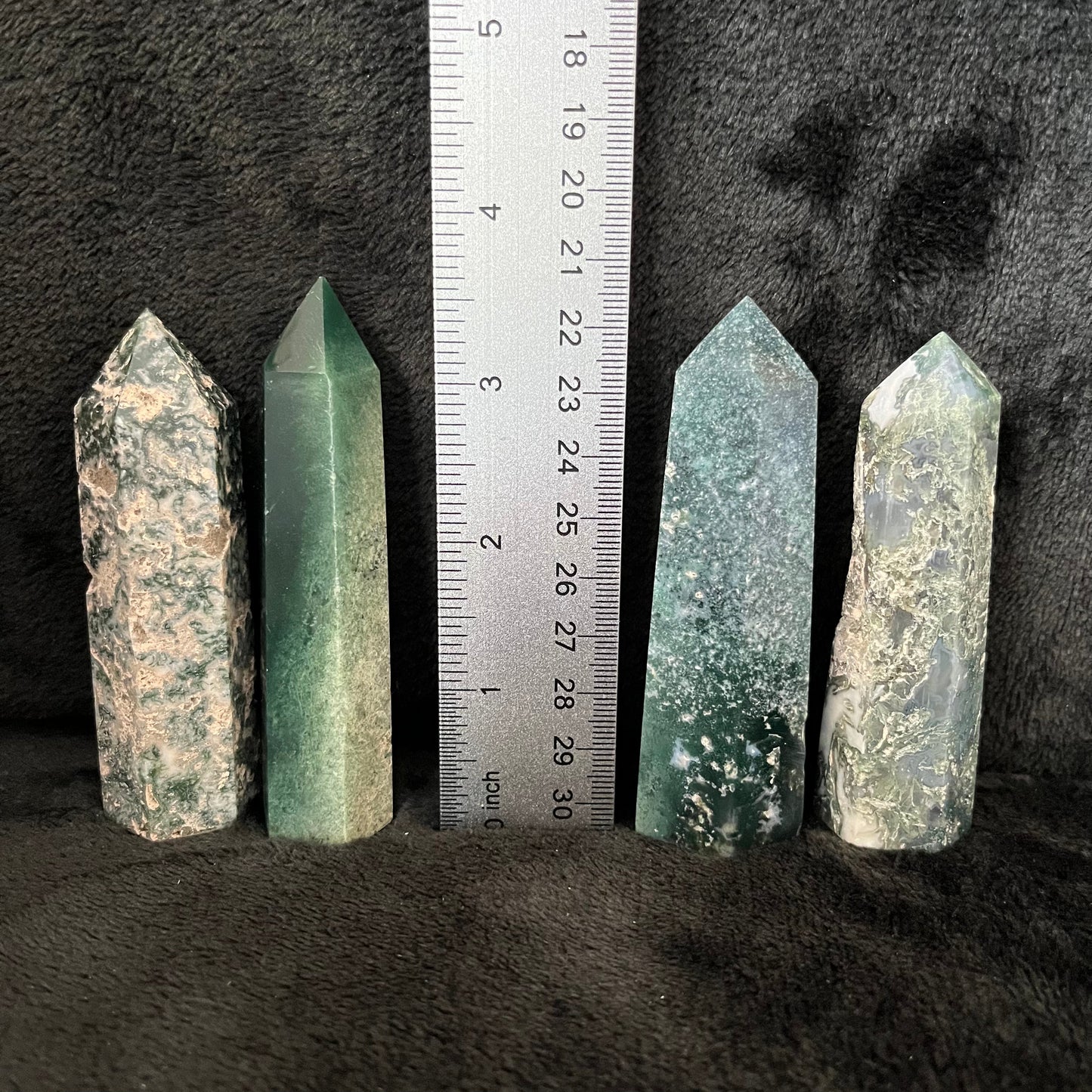 Moss Agate Obelisk, 1 pound,  WO-0052