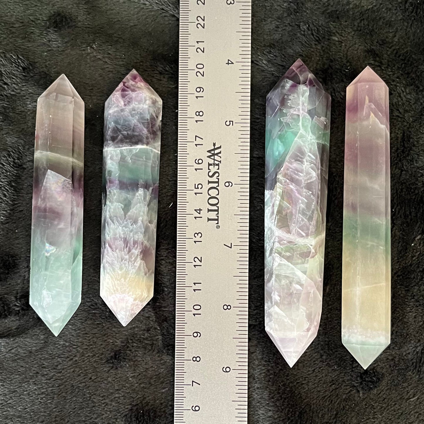 Rainbow Fluorite Double Terminated Wand, 1 Pound WD-0010