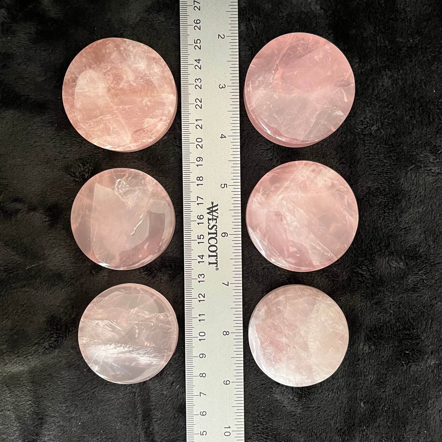 Rose Quartz Disk, 1 Pound,  WF-0005