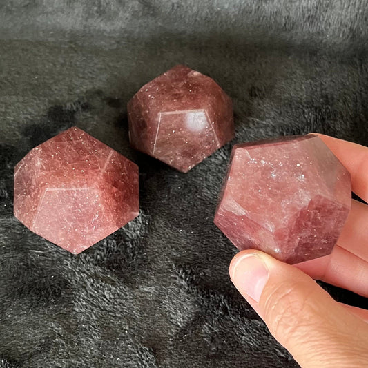 Strawberry Quartz Dodecahedron (Approx. 45mm-55mm) 1465