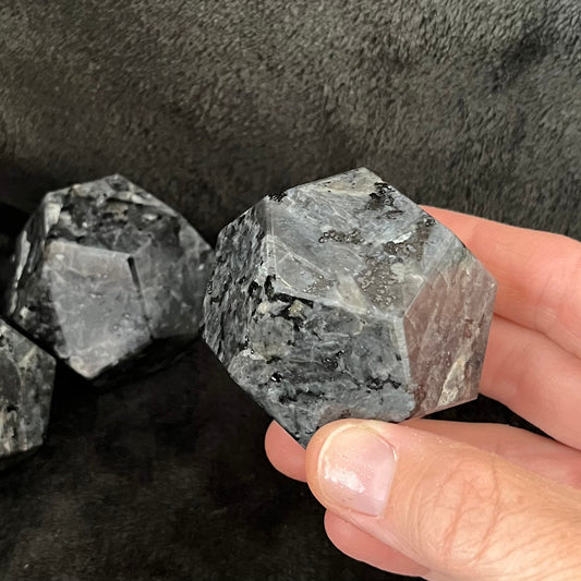 Larvikite Dodecahedron (Approx. 45mm-55mm) 1466