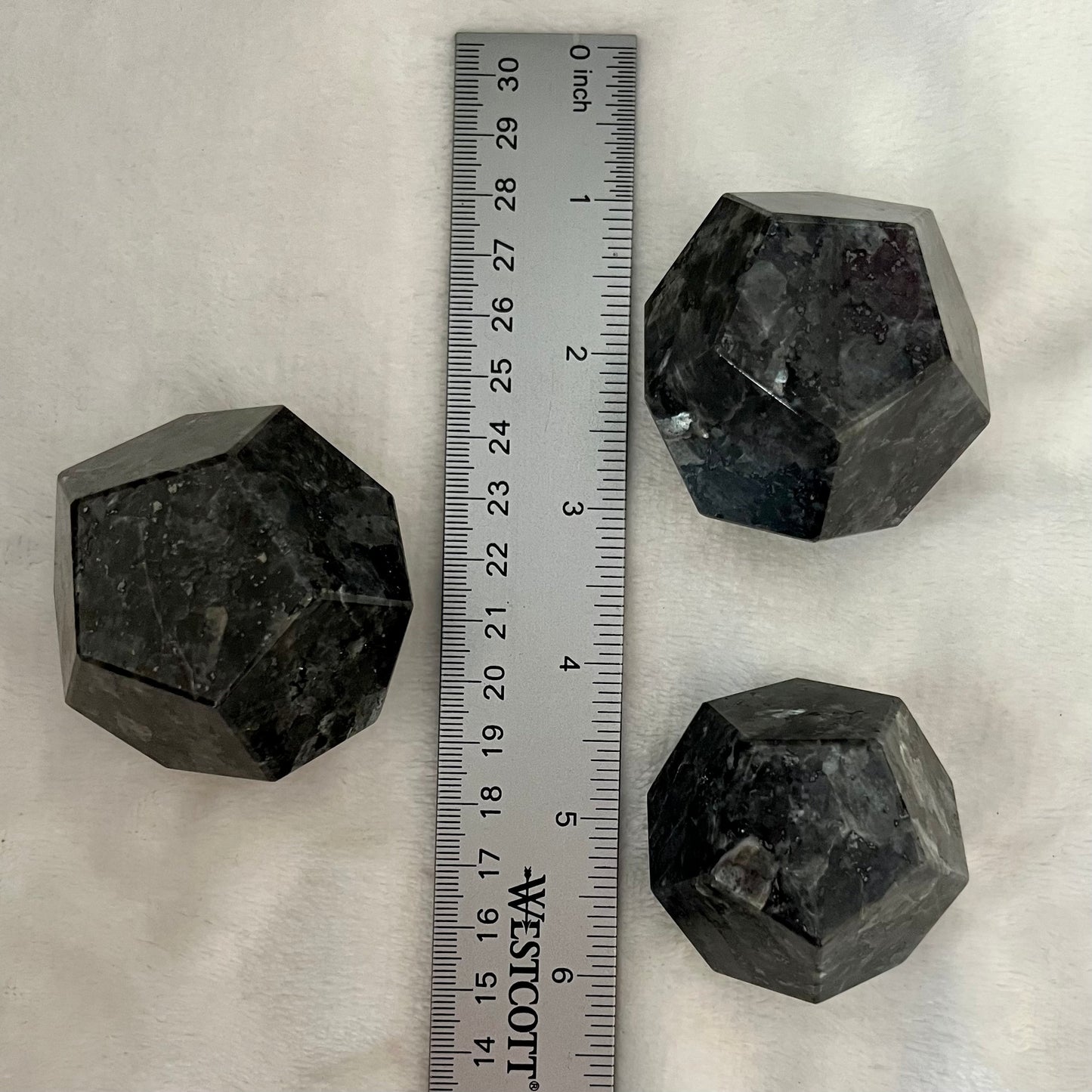 Larvikite Dodecahedron (Approx. 45mm-55mm) 1466