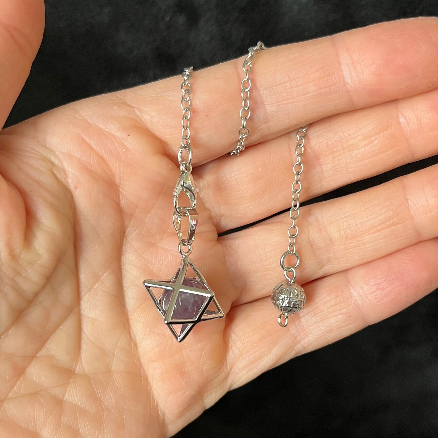 Amethyst Merkaba Pendulum PND-0027