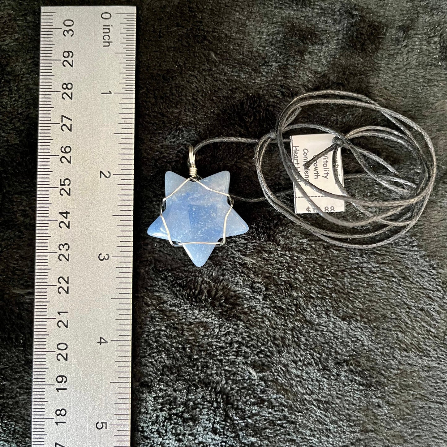 Blue Aventurine Star Wire Wrapped Necklace NCK-2728