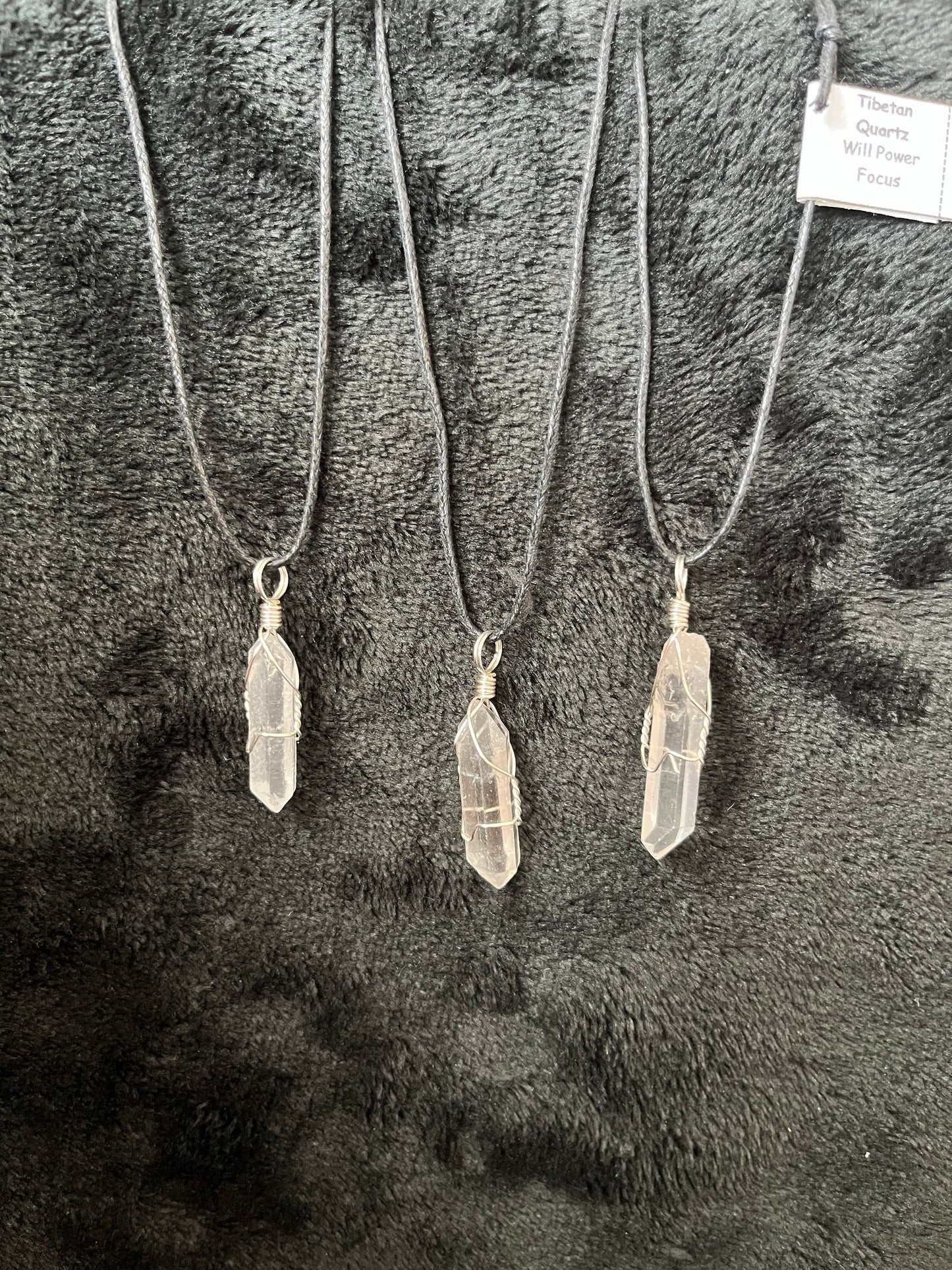 Tibetan Quartz Wire Wrapped Necklace NCK-2730