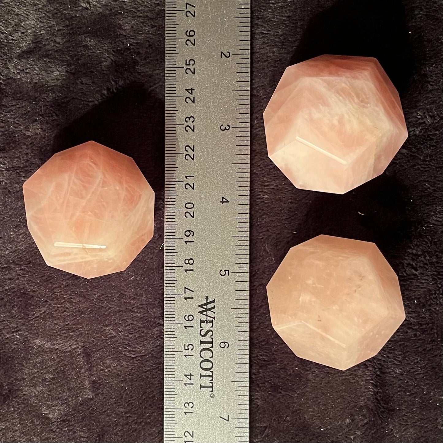 Rose Quartz Dodecahedron (Approx. 45mm-55mm) 1483